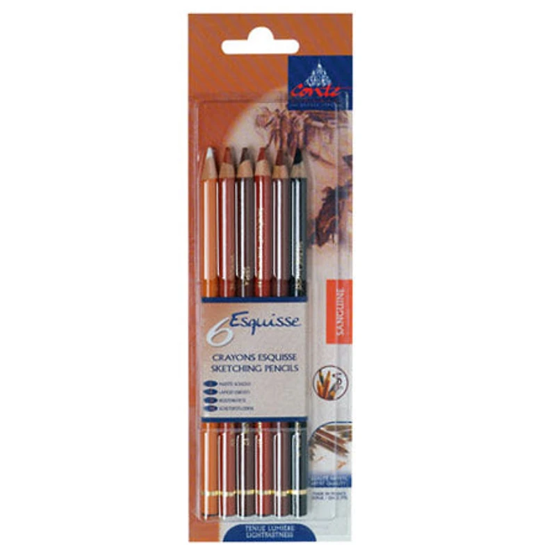 6 sketching pencils