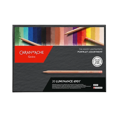 20-Pack Luminance 6901 Coloured Pencil Set - Portrait Assortment