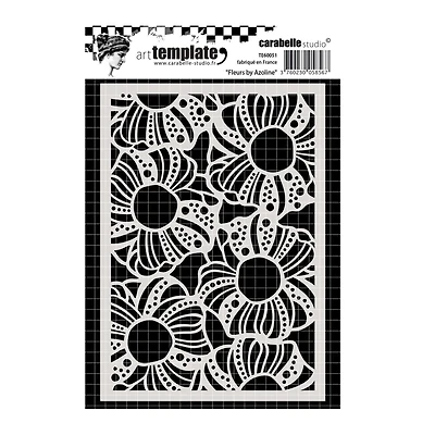 Pochoir A6 - fleurs 