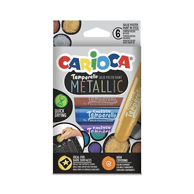 6-Pack Temperello Poster Paint Sticks - Metallic