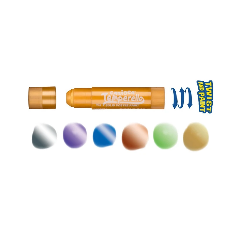 6-Pack Temperello Poster Paint Sticks - Metallic