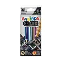 Ens. 12 crayons de couleur - métallique