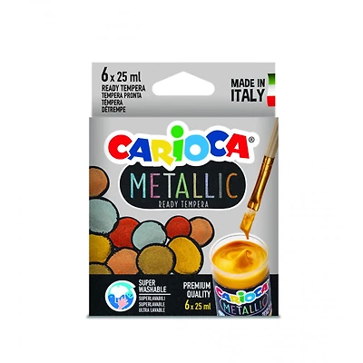 6-Pack Temperas - Metallic