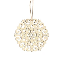 Ens. 3 ornements en bois naturel - mandala