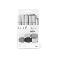 Ens. 6 marqueurs Copic Sketch - tons gris