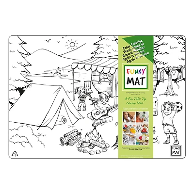 Funny Mat Colouring Placemat - Camping