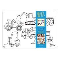 Funny Mat Colouring Placemat - Construction