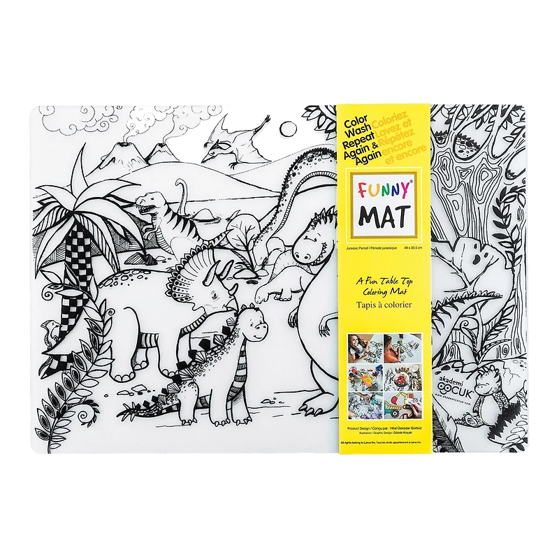 Funny Mat Colouring Placemat - Jurassic