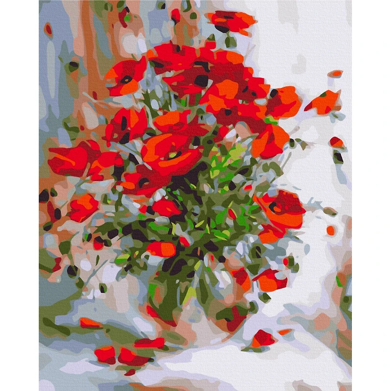 Kit peinture à numéros - « Coquelicots à l'huile »