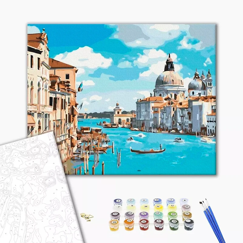 Kit peinture à numéros - « Une promenade à Venise »
