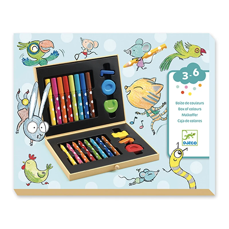Boîte de couleurs pour enfant