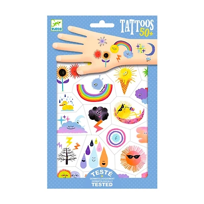 Temporary Tattoos - Weather Emojis