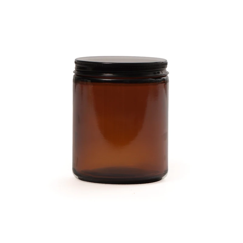 Pot à bougie en verre - ambre, 240 ml        