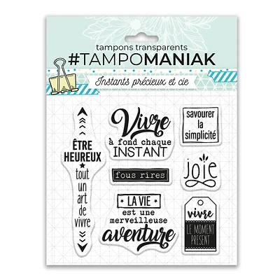 Planche de tampons transparents - Vivre l’instant