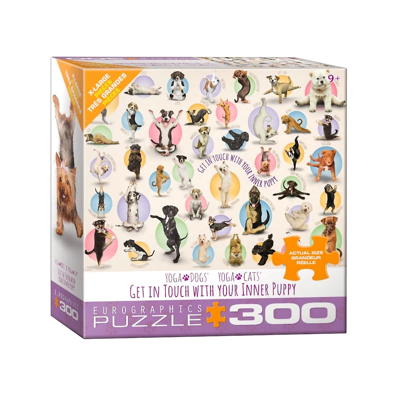 300-Piece XL Puzzle - "Yoga Dogs"