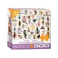 300-Piece XL Puzzle - "Yoga Dogs"