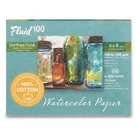 Bloc papier aquarelle Fluid 100 - grain satiné