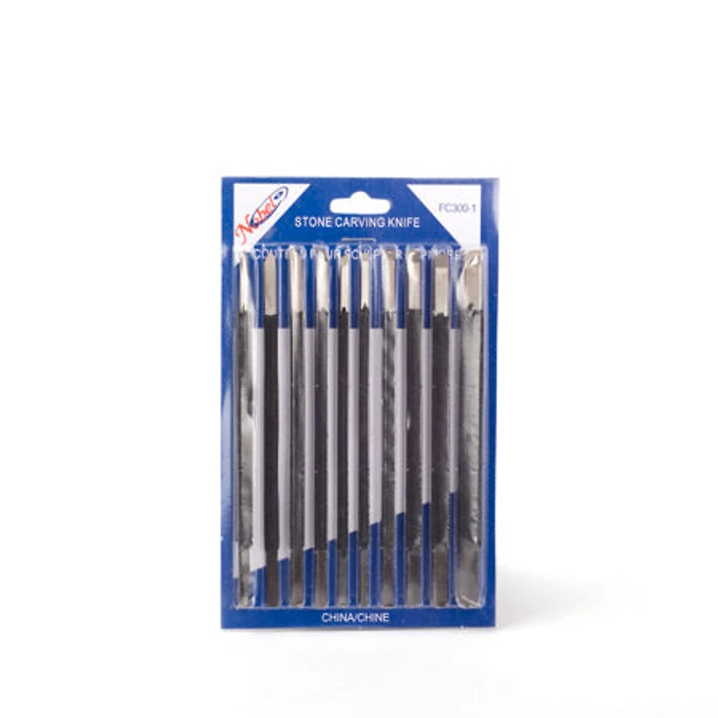 Set of 10 soapstone sculpting tools