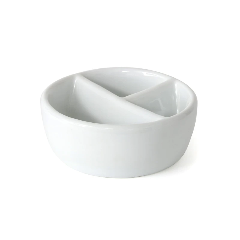 3-Well Round Porcelain Palette