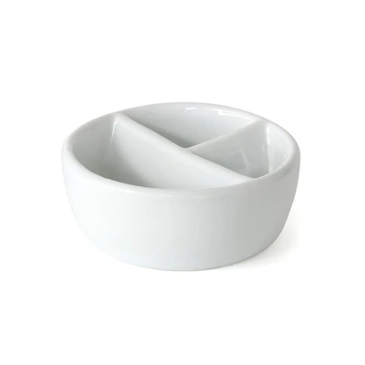 3-Well Round Porcelain Palette