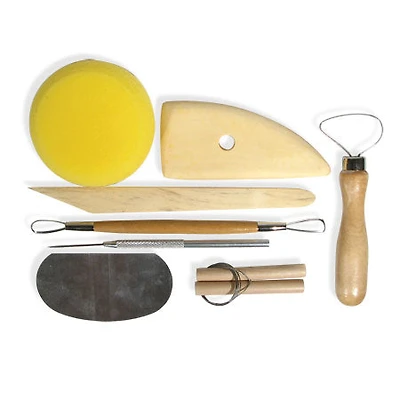 Set of 8 pottery tools