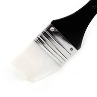 White Synthetic Flat Paintbrush