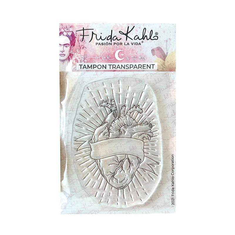 Tampon transparent - Mon coeur, Frida Kahlo