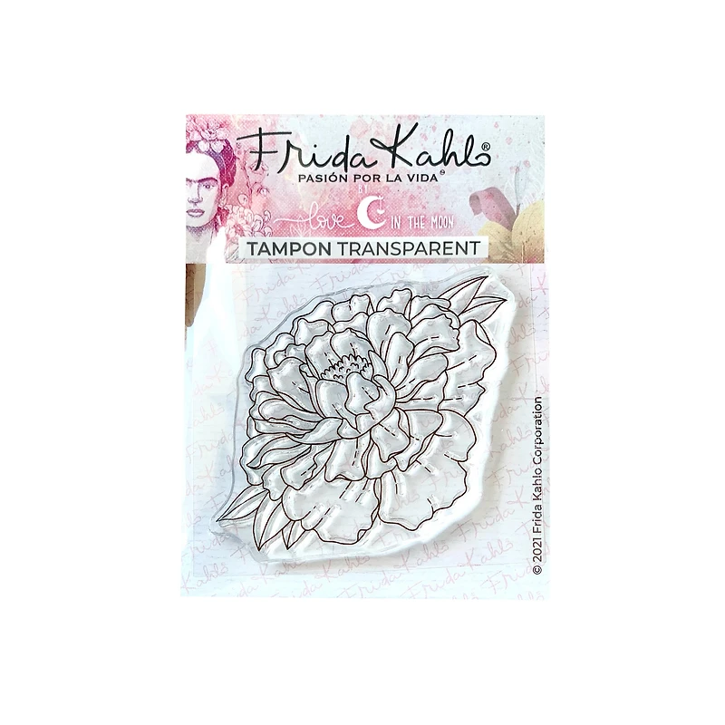 Tampon transparent - Jolie pivoine 3, Frida Kahlo