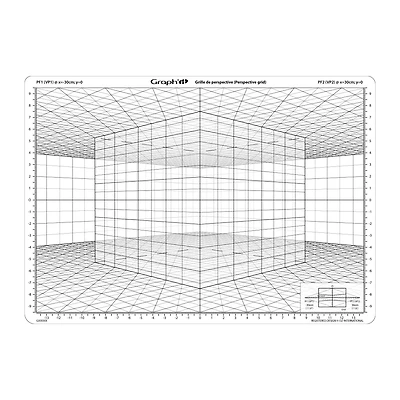 Grille de perspective A4 - frontale