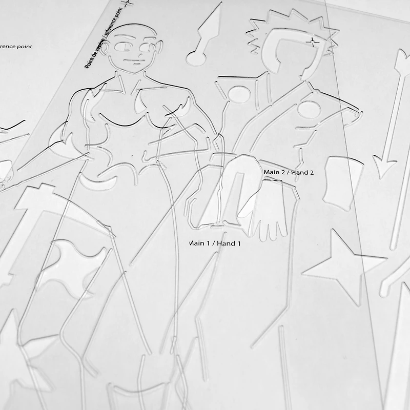 Trace Manga Stencil