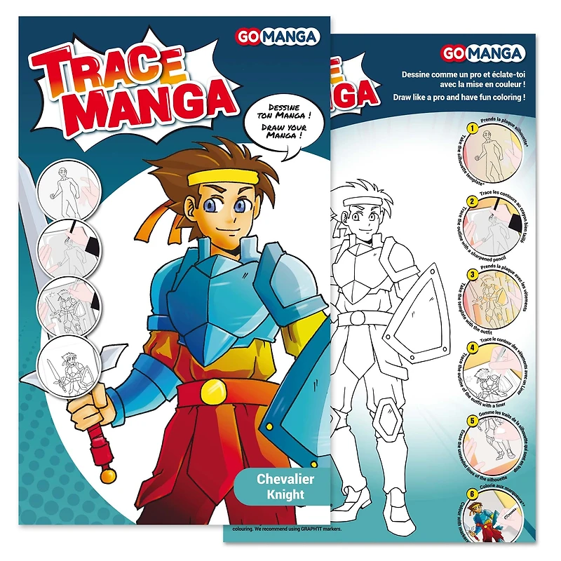 Gabarit Trace Manga - chevalier