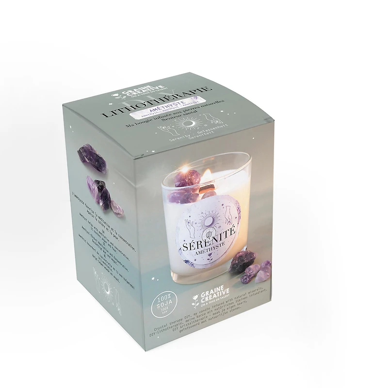 DIY Lithotherapy Candle Kit - Amethyst