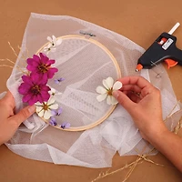 Voile tulle à broder - blanc