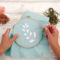 Cotton Embroidery Canvas : 45 x 60 cm - Camel