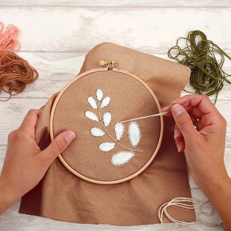 Cotton Embroidery Canvas : 45 x 60 cm - Camel