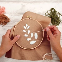Cotton Embroidery Canvas : 45 x 60 cm - Camel