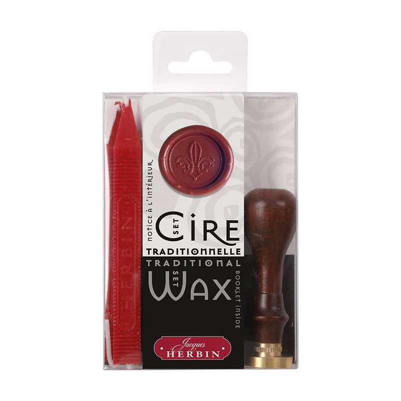 Traditional Sealing Wax & Seal Set - Fleur-De-Lis