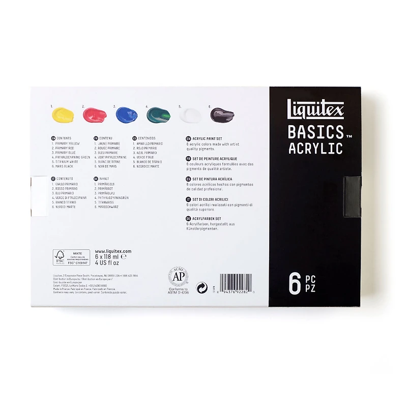 Set of Basics Acrylics - 6 x 118 ml