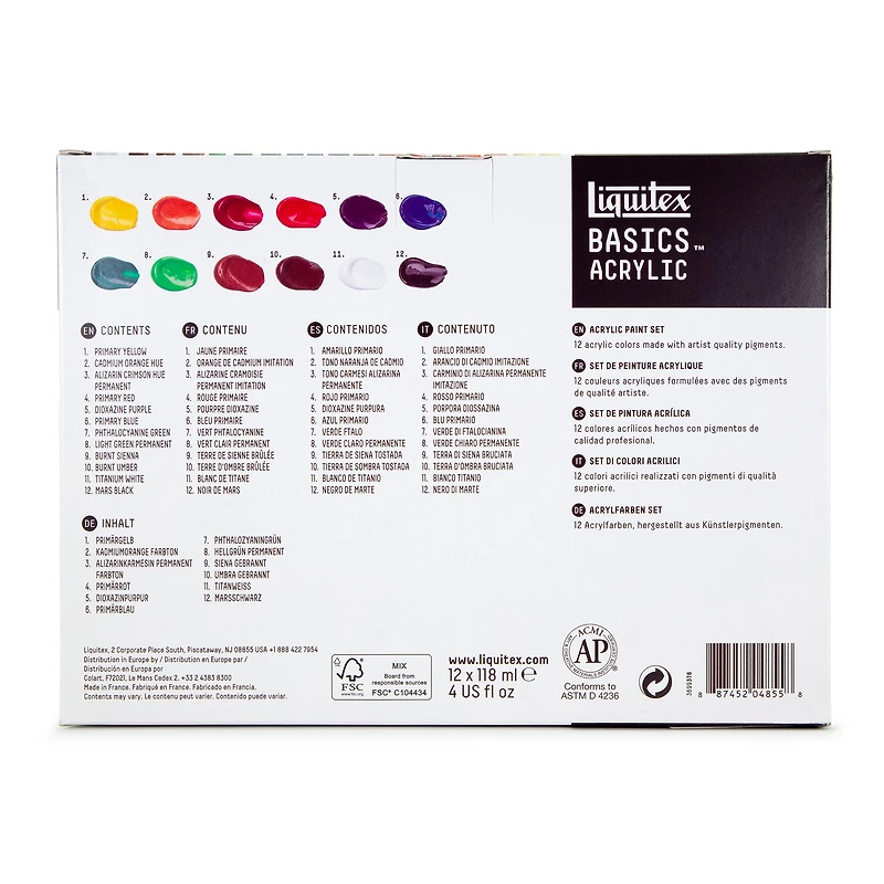 Basics Acrylic Set - 12 x 118 ml