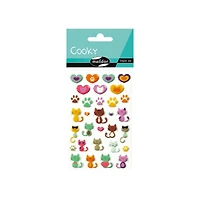 Autocollants Cooky - chats et coeurs
