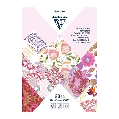 A4 Artisanal Paper Pack - Pink/Purple