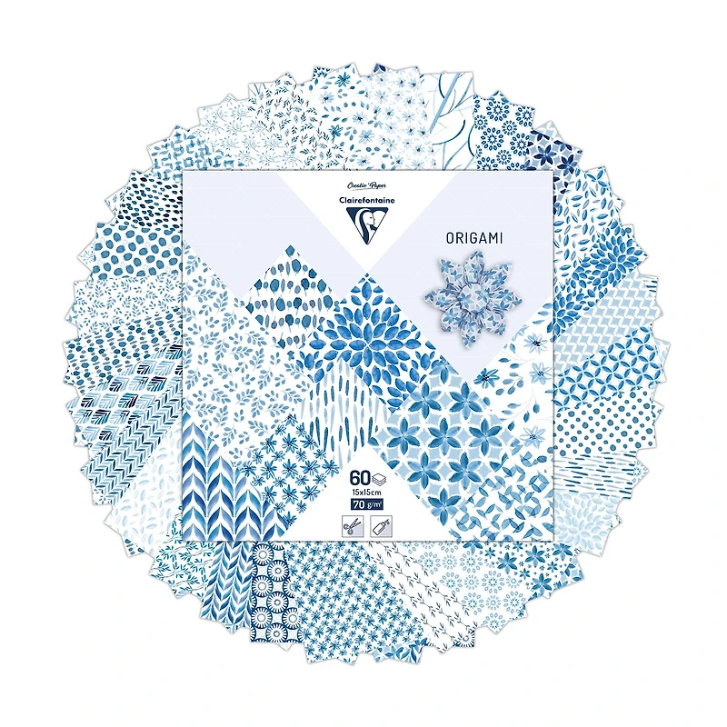 60-Sheet Origami Kit - Floral Shibori