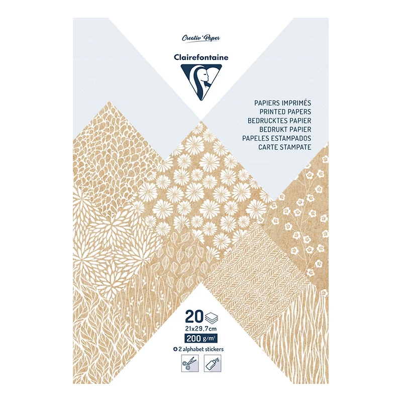 A4 Printer Paper Pad - Floral Kraft