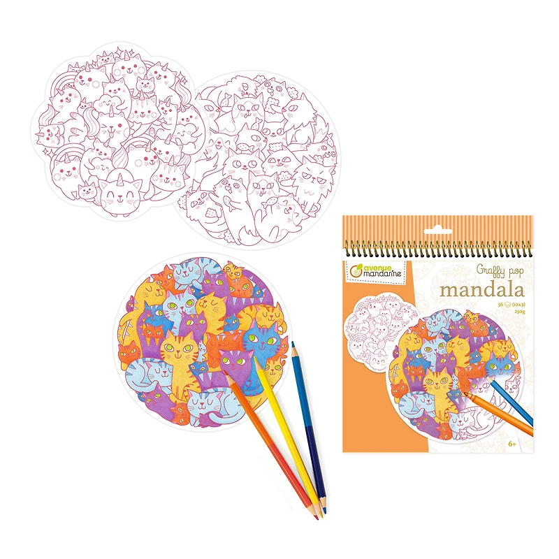Graffy Pop Mandala: Jumble Cats