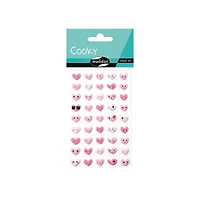 Autocollants 3D Cooky - coeurs emoji