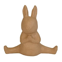Lapin yoga en papier mâché