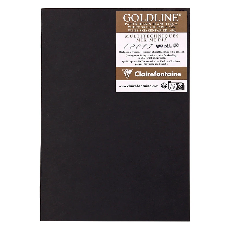 Cahier papier à dessin blanc Goldline