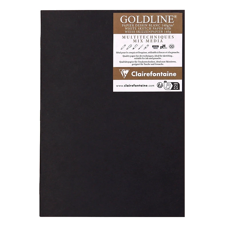 Cahier papier à dessin blanc Goldline