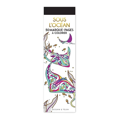 50 marque-pages à colorier : Sous l'océan - French Ed.