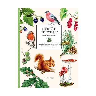 Forêt et nature à colorier : 40 planches détachables à colorier ou à peindre - French Ed.